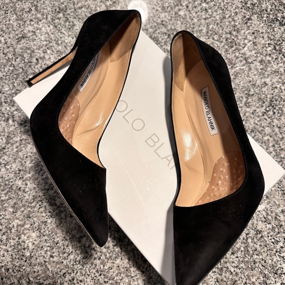 Manolo Blahnik Bb Crepe 90mm High-heel Pumps - Picture 9 of 13